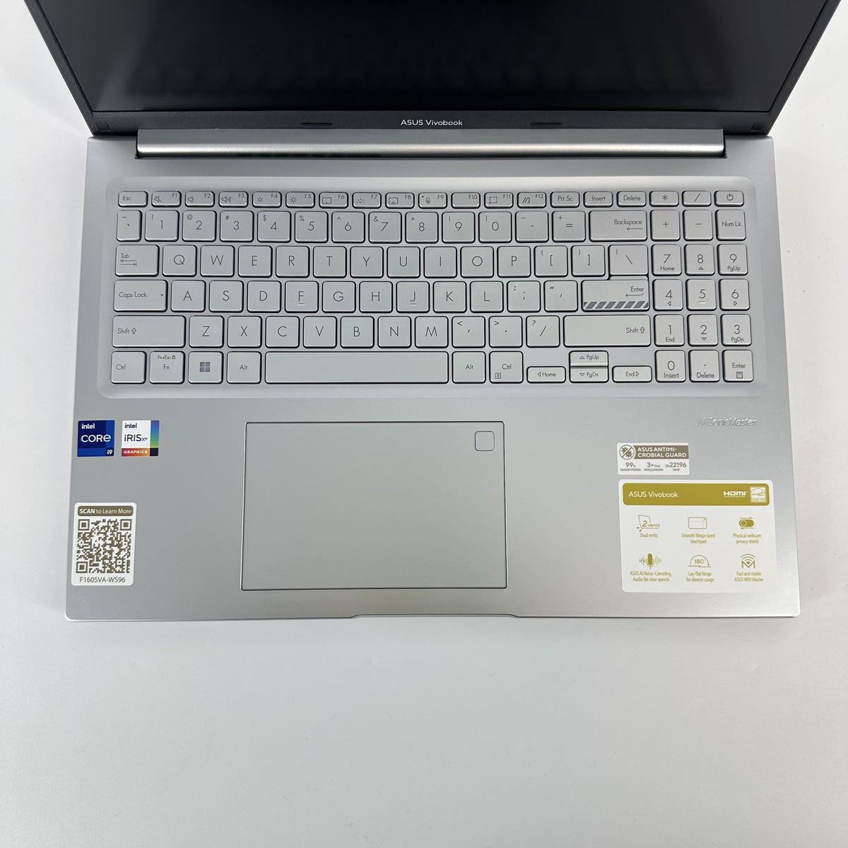 Asus Vivobook 16 Silver 2.6 GHz Intel Core i9 13th Gen. 16GB RAM 1TB Solid State Drive