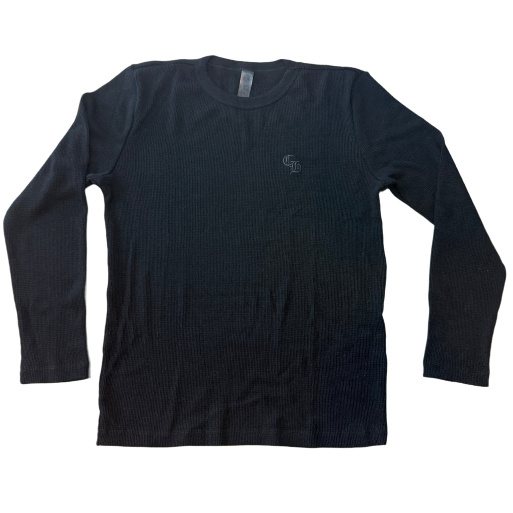 Chrome Hearts Wool Embroidered L/S Thermal Crewneck Black