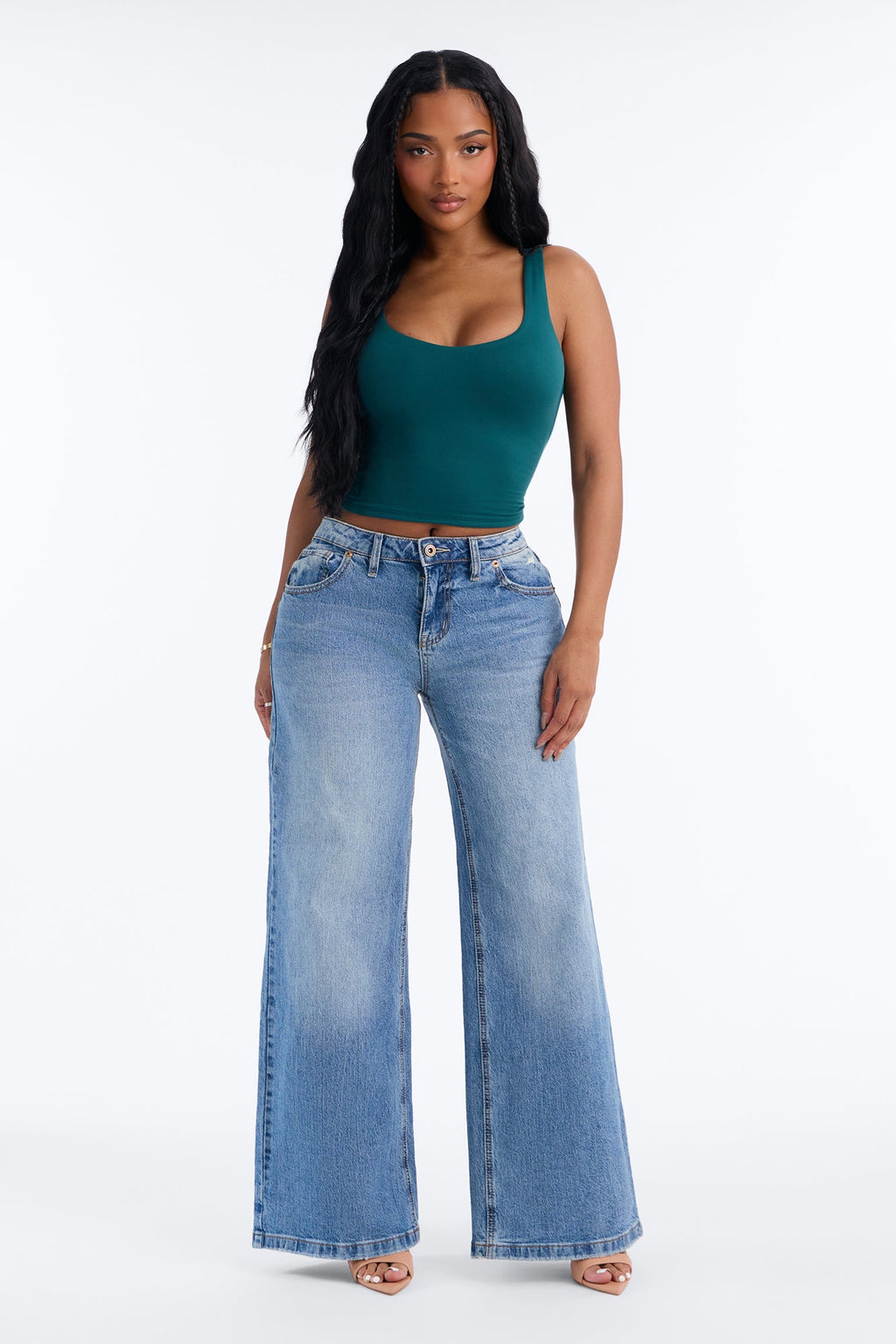 Quinn Double Lined Tank Top - Emerald