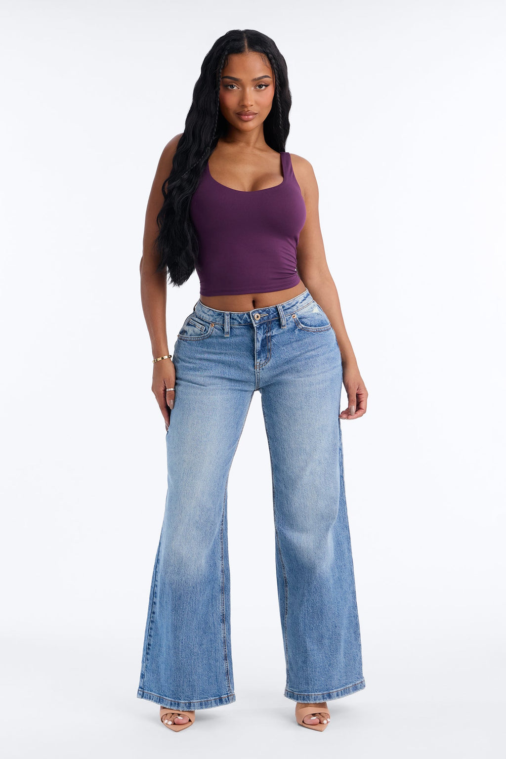 Quinn Double Lined Tank Top - Plum