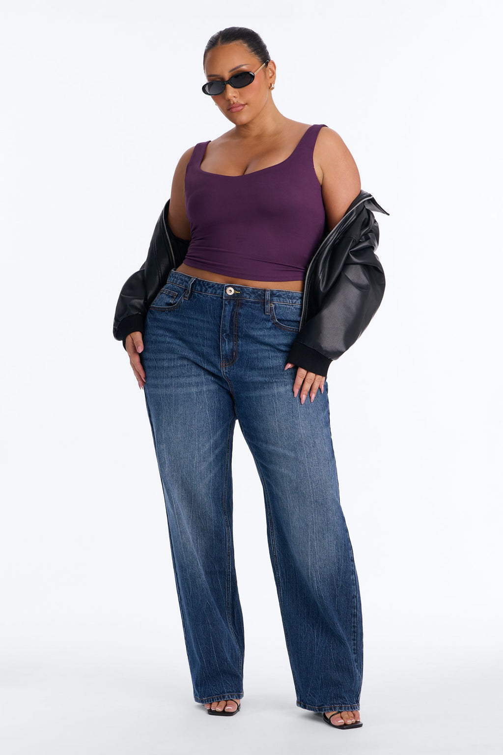 Quinn Double Lined Tank Top - Plum