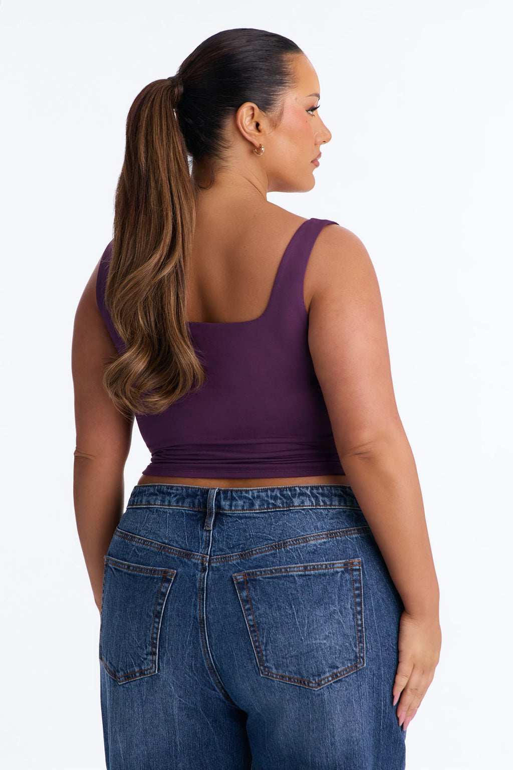 Quinn Double Lined Tank Top - Plum