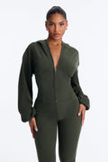 It Girl Errand Day Ribbed Jumpsuit - Olive