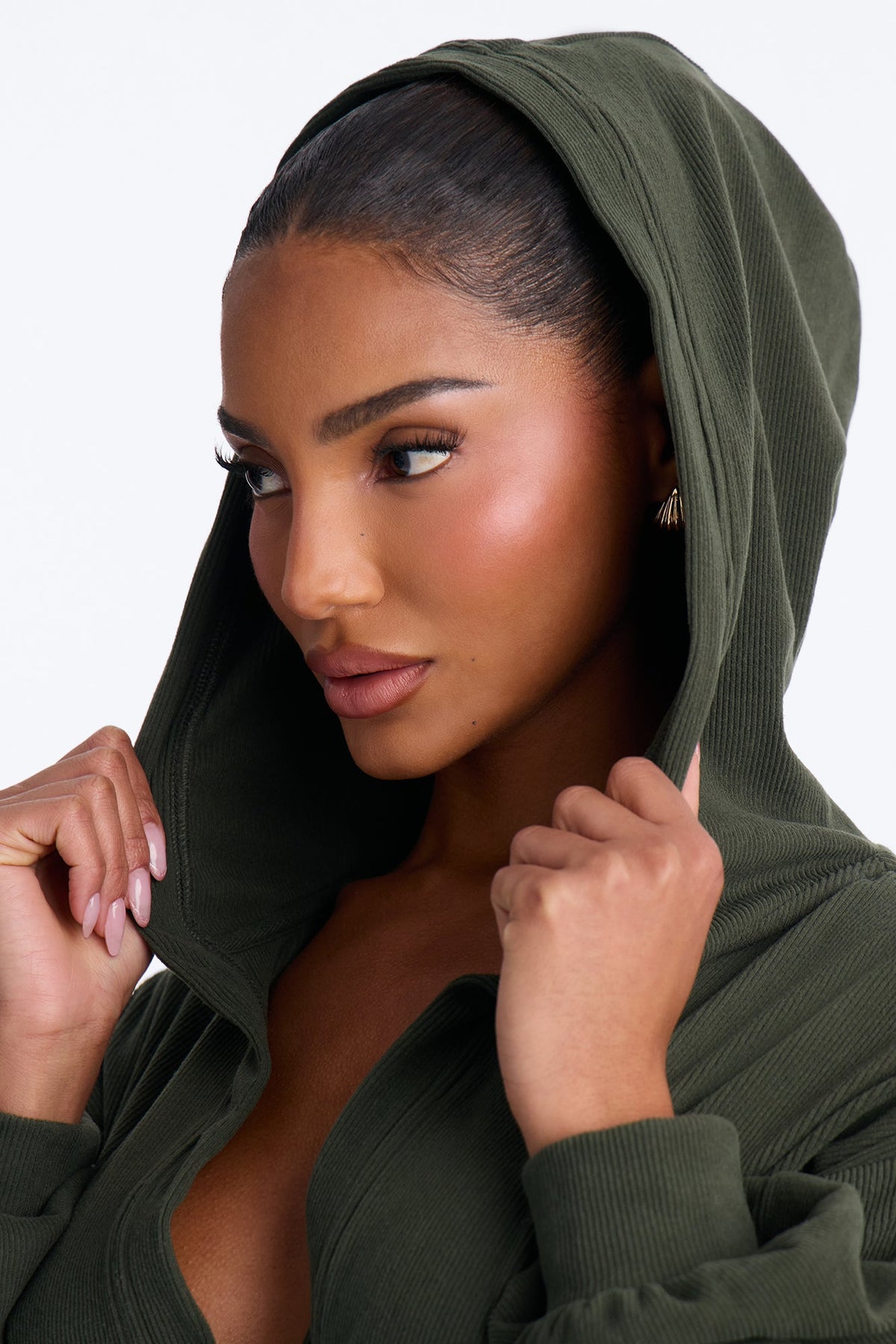 It Girl Errand Day Ribbed Jumpsuit - Olive