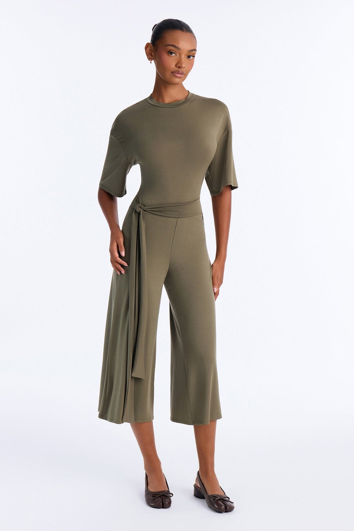 Larissa Gaucho Jumpsuit - Olive