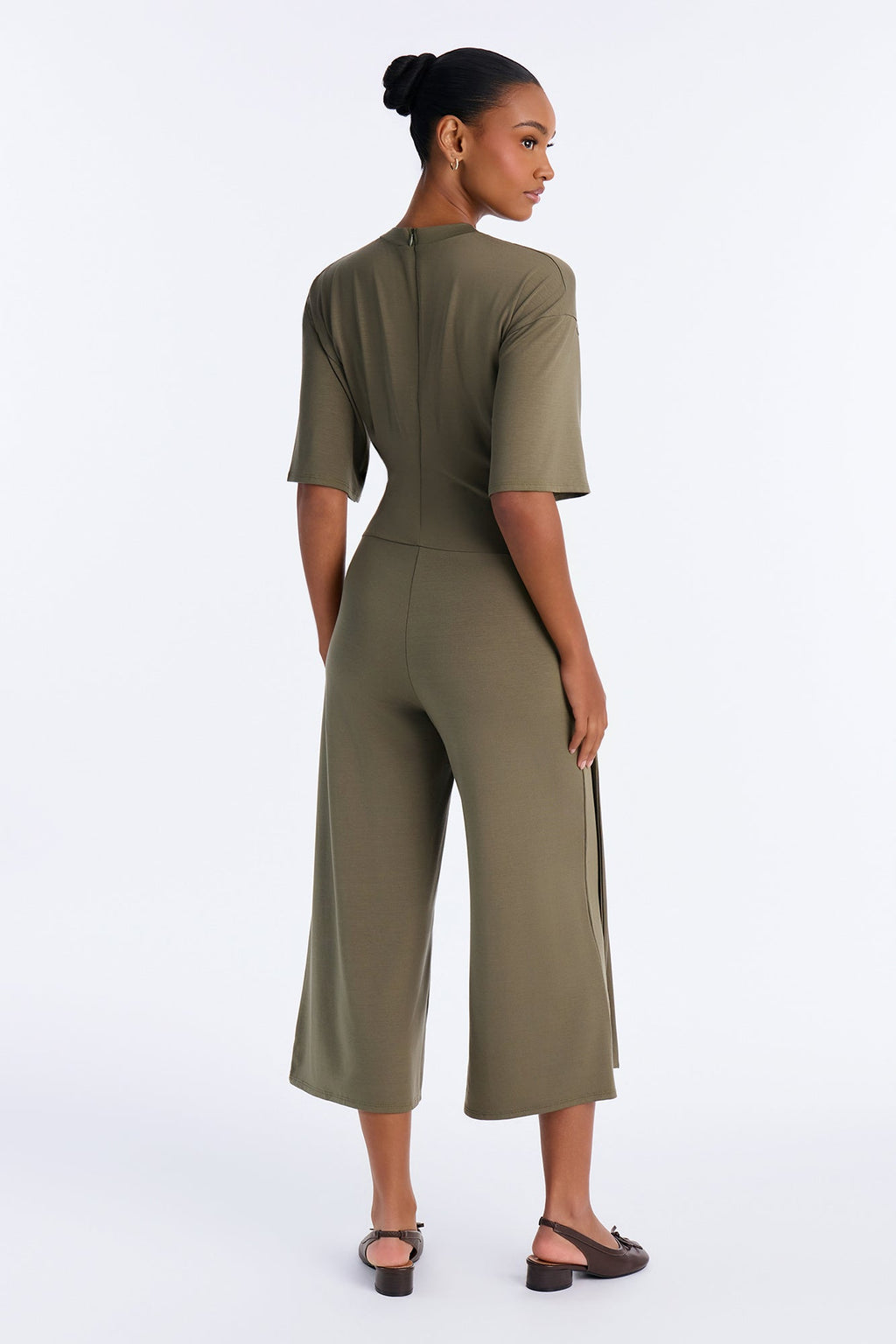 Larissa Gaucho Jumpsuit - Olive