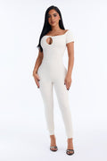 Estelle Snatched Jumpsuit - Off White