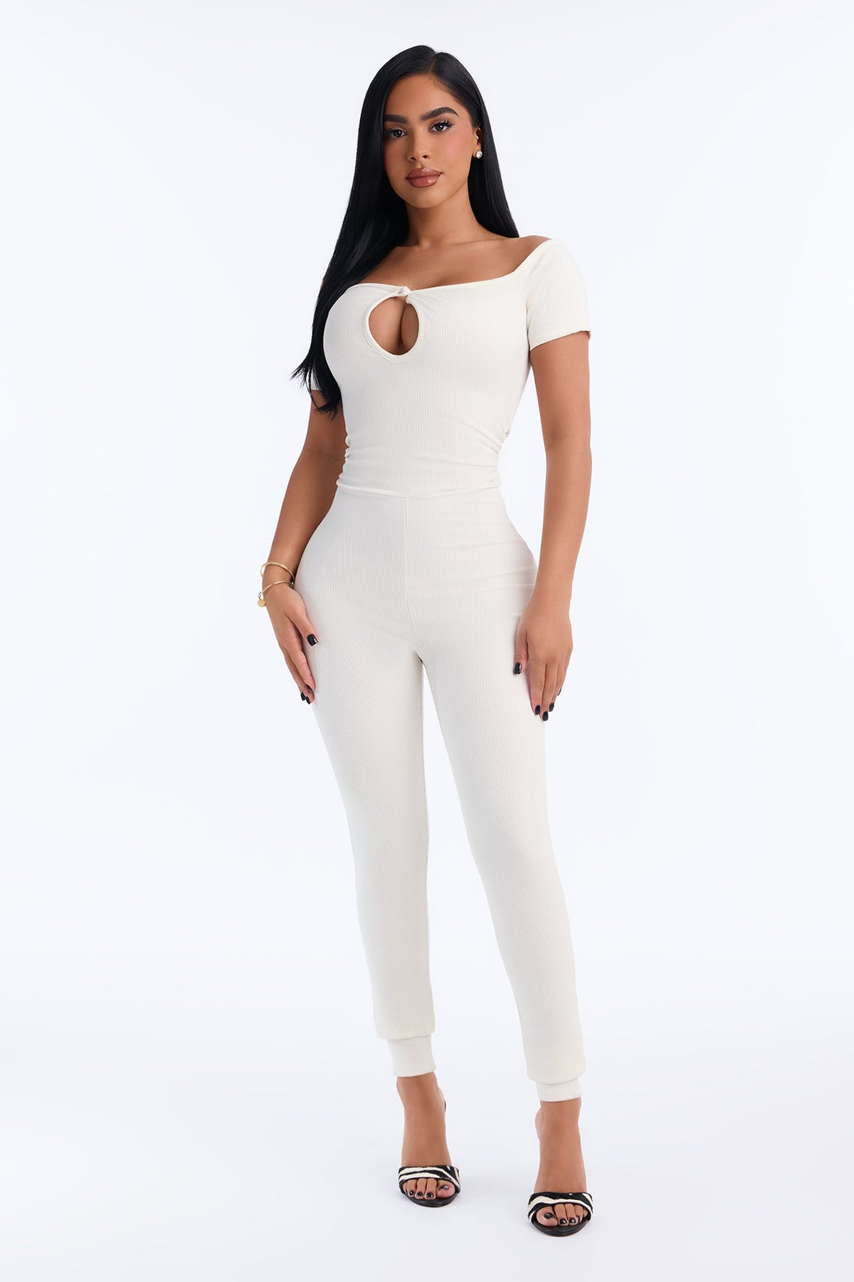 Estelle Snatched Jumpsuit - Off White