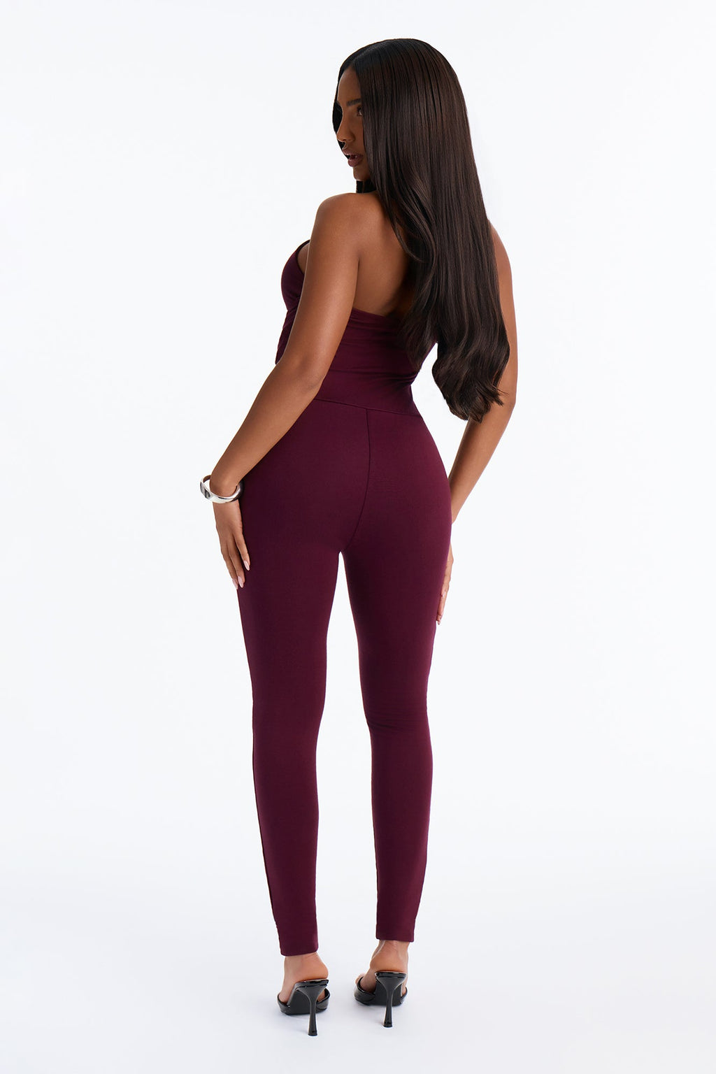 Stolen Spotlight Skinny Leg Jumpsuit - Wine