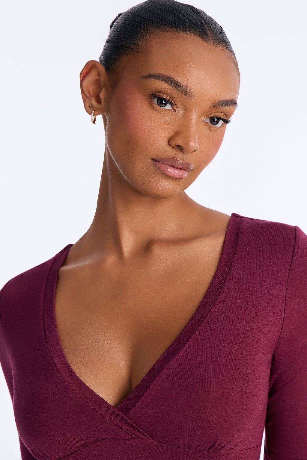 Wrapped Up In You Gaucho Pant Jumpsuit - Plum