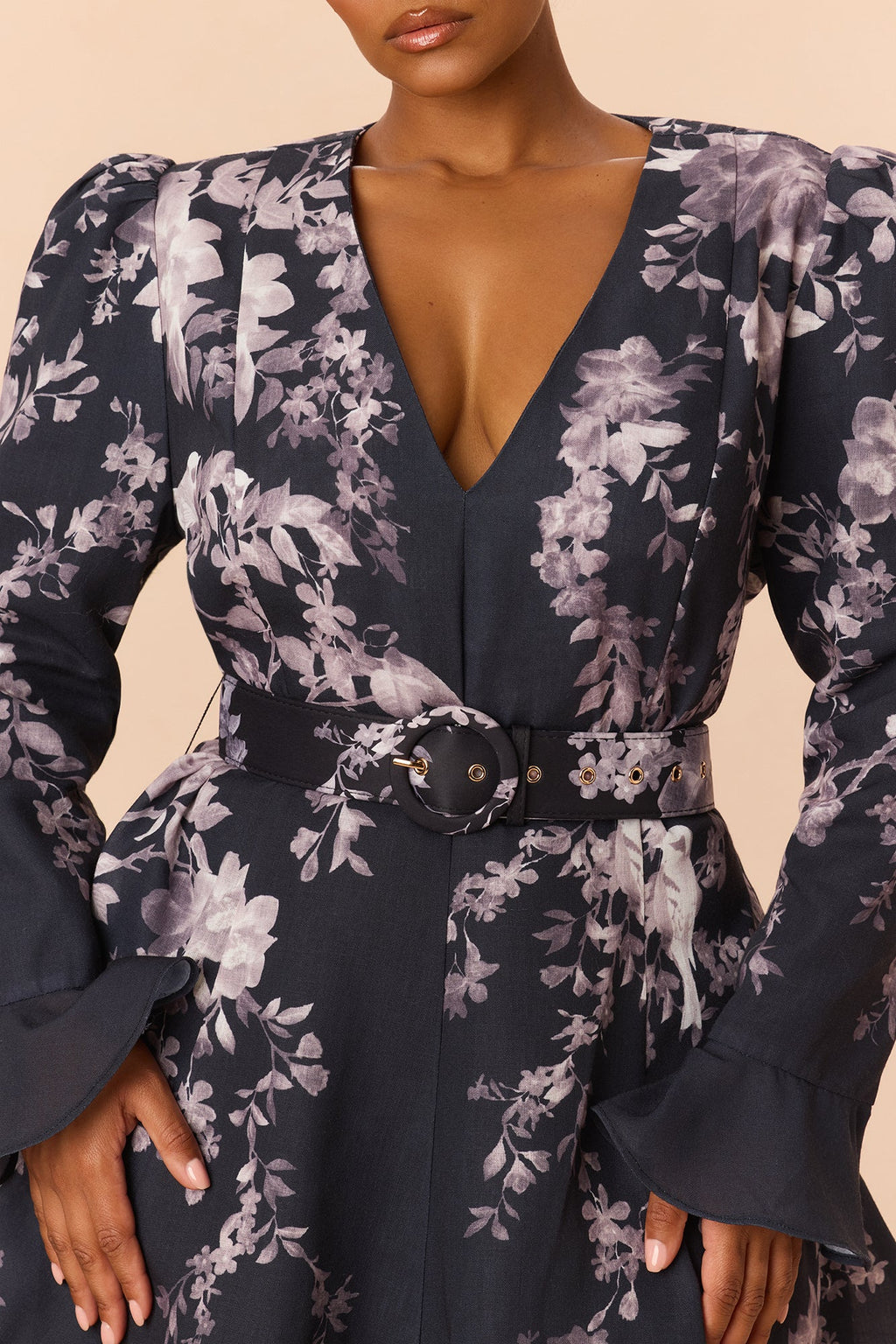 Maribella Long Sleeve Mini Dress - Black/combo