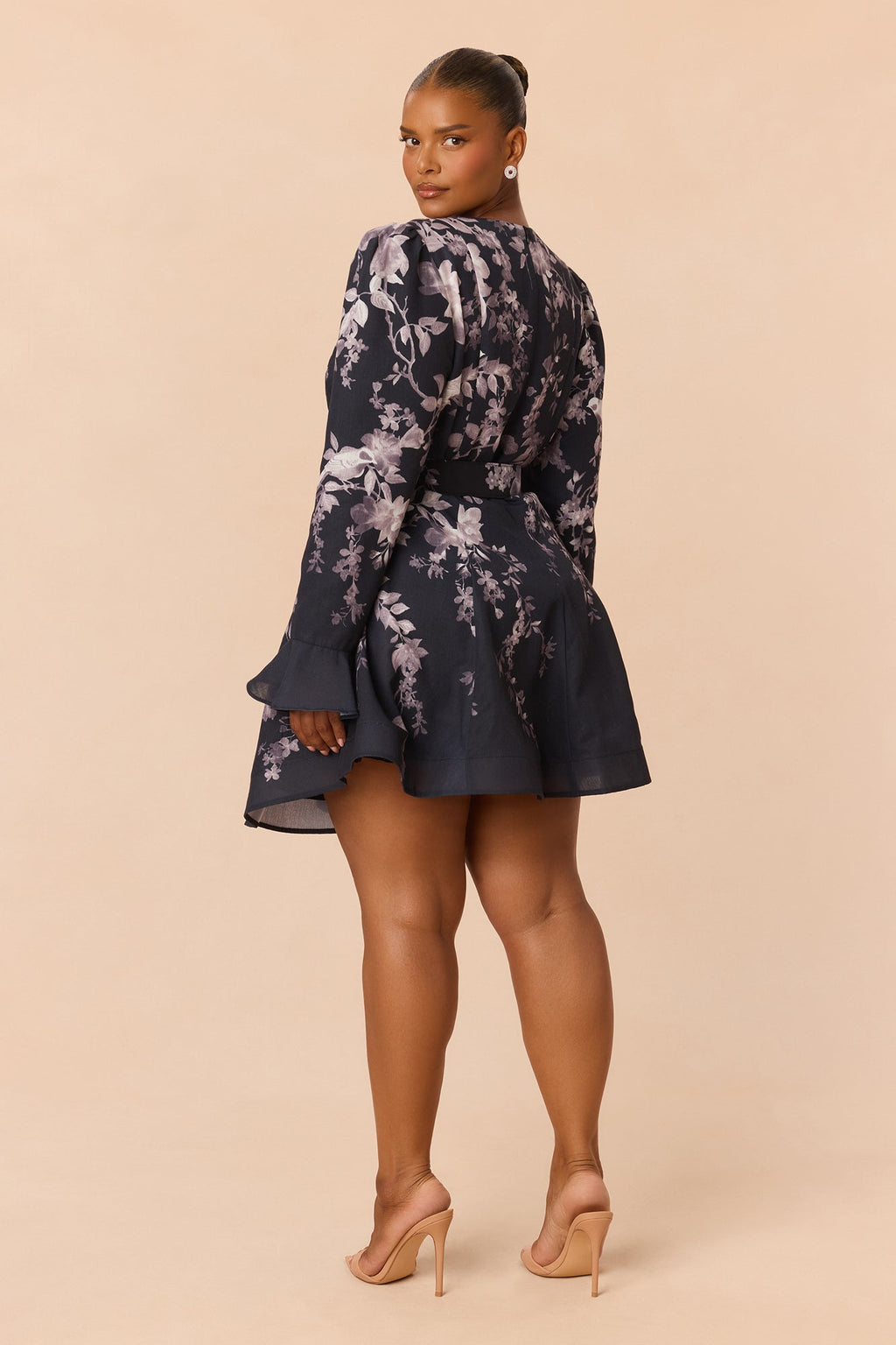 Maribella Long Sleeve Mini Dress - Black/combo