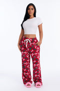 Gifting Season Plush PJ Pants - Red/combo