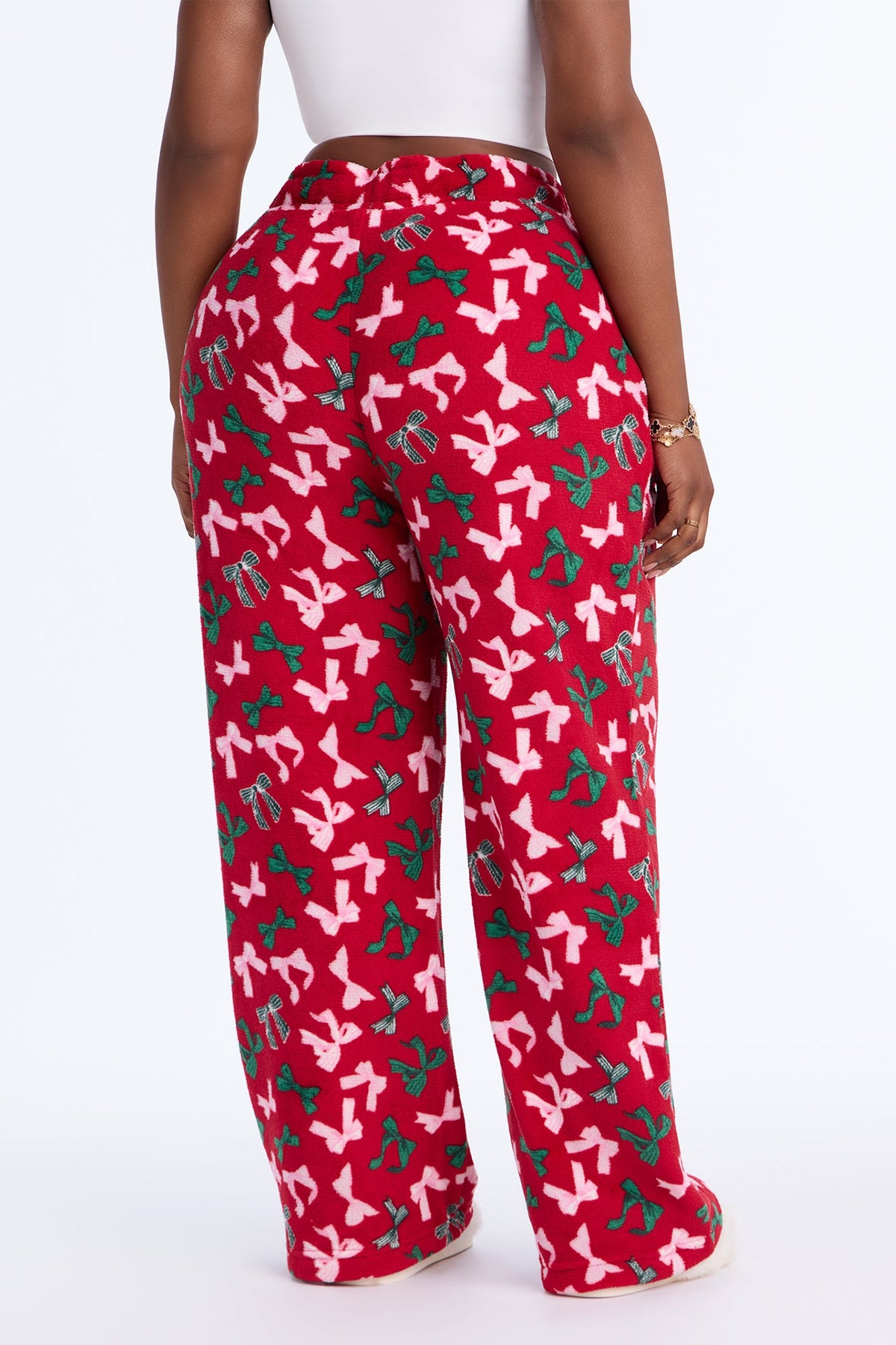 Gifting Season Plush PJ Pants - Red/combo
