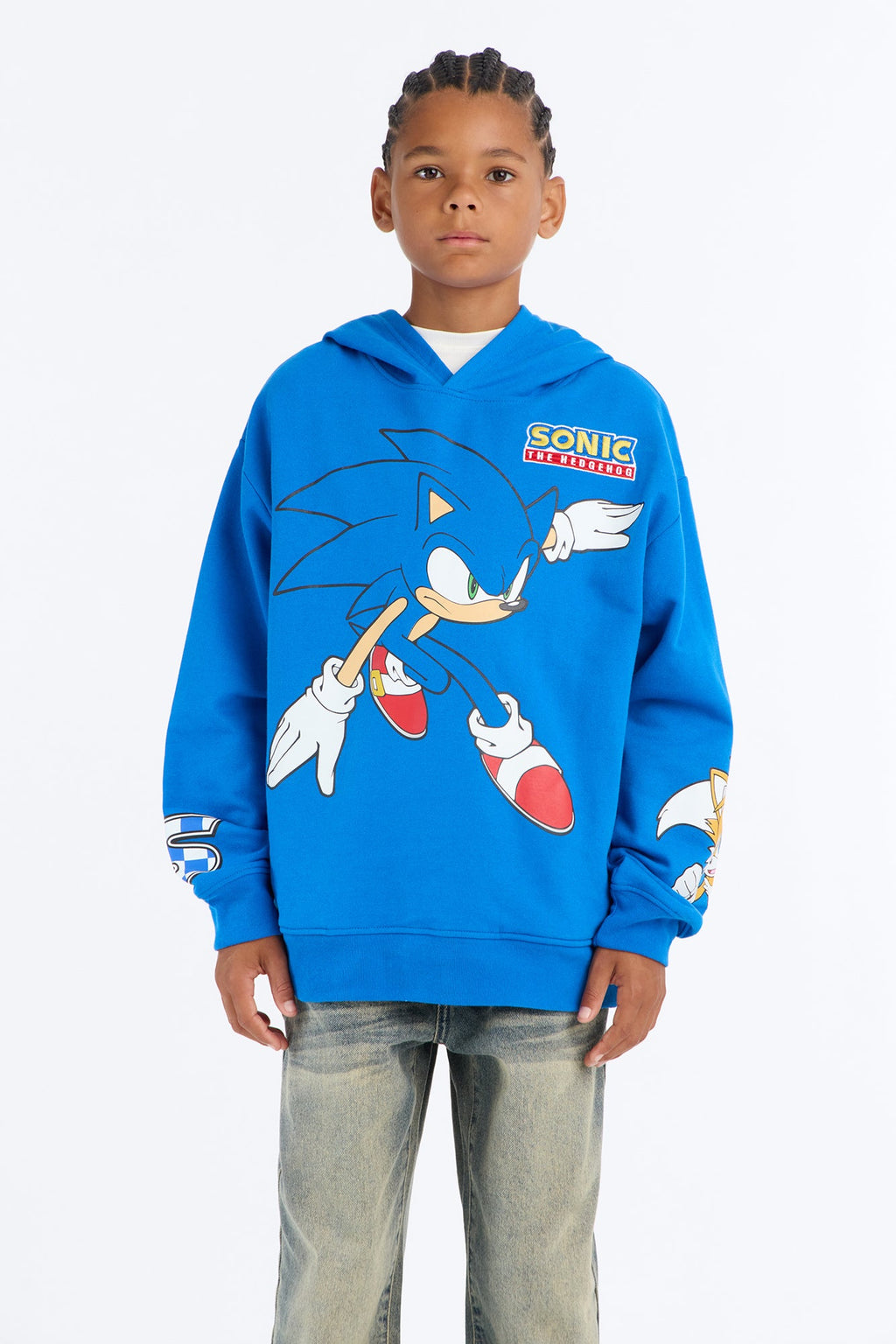 Mini Sonic's Rings Pullover Hoodie - Blue