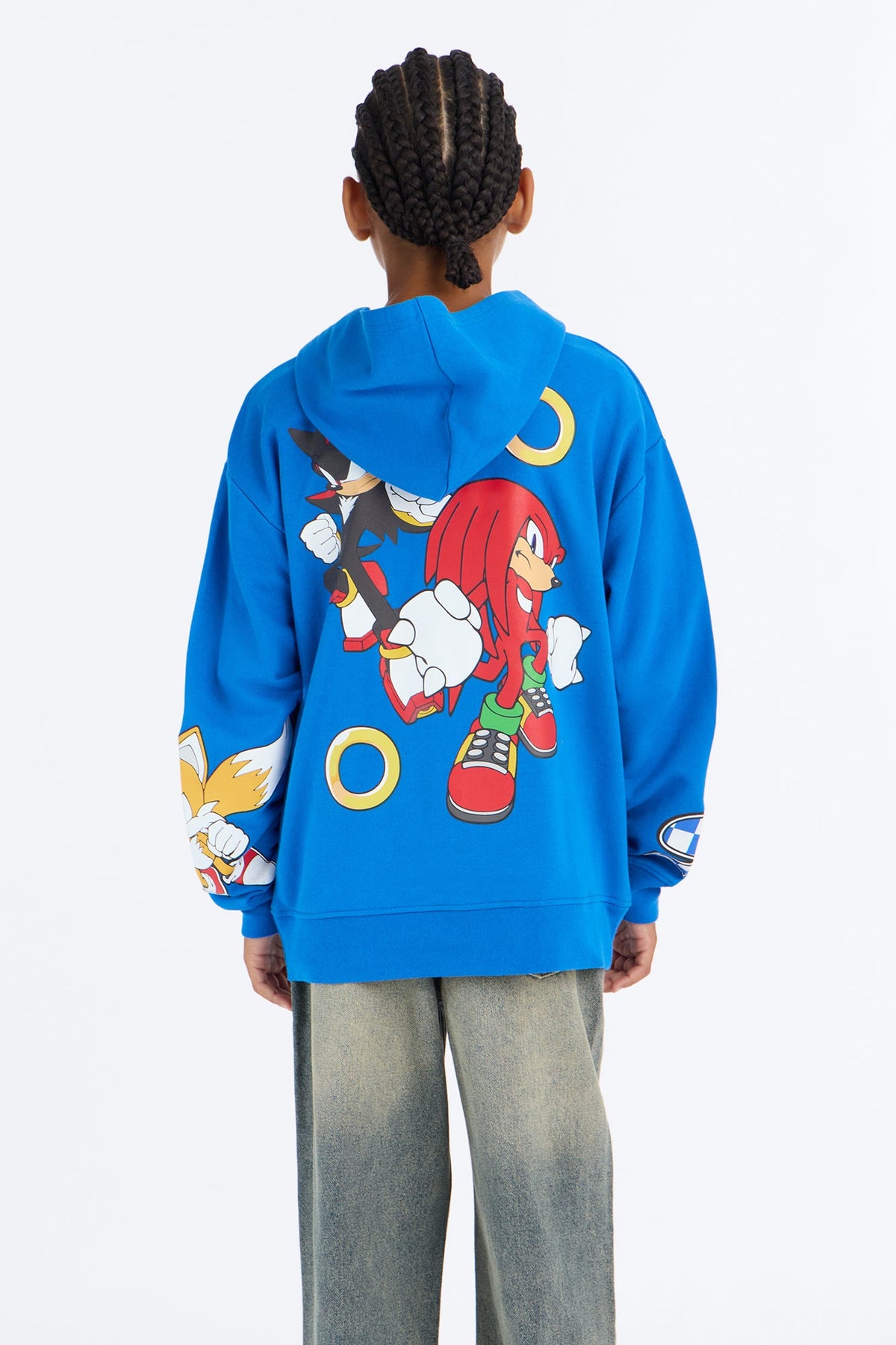 Mini Sonic's Rings Pullover Hoodie - Blue