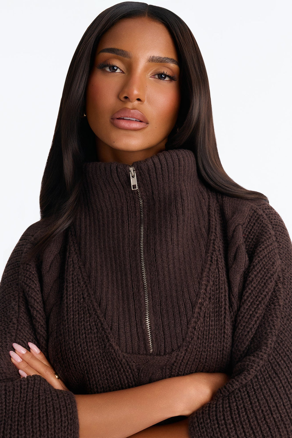 Getting Warmer Oversized Poncho Sweater - Brown