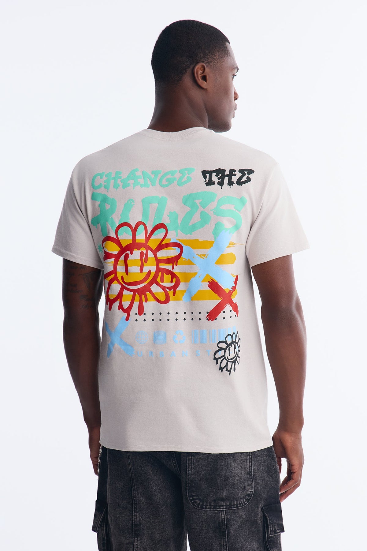 Change The Rules Short Sleeve Tee - Grey