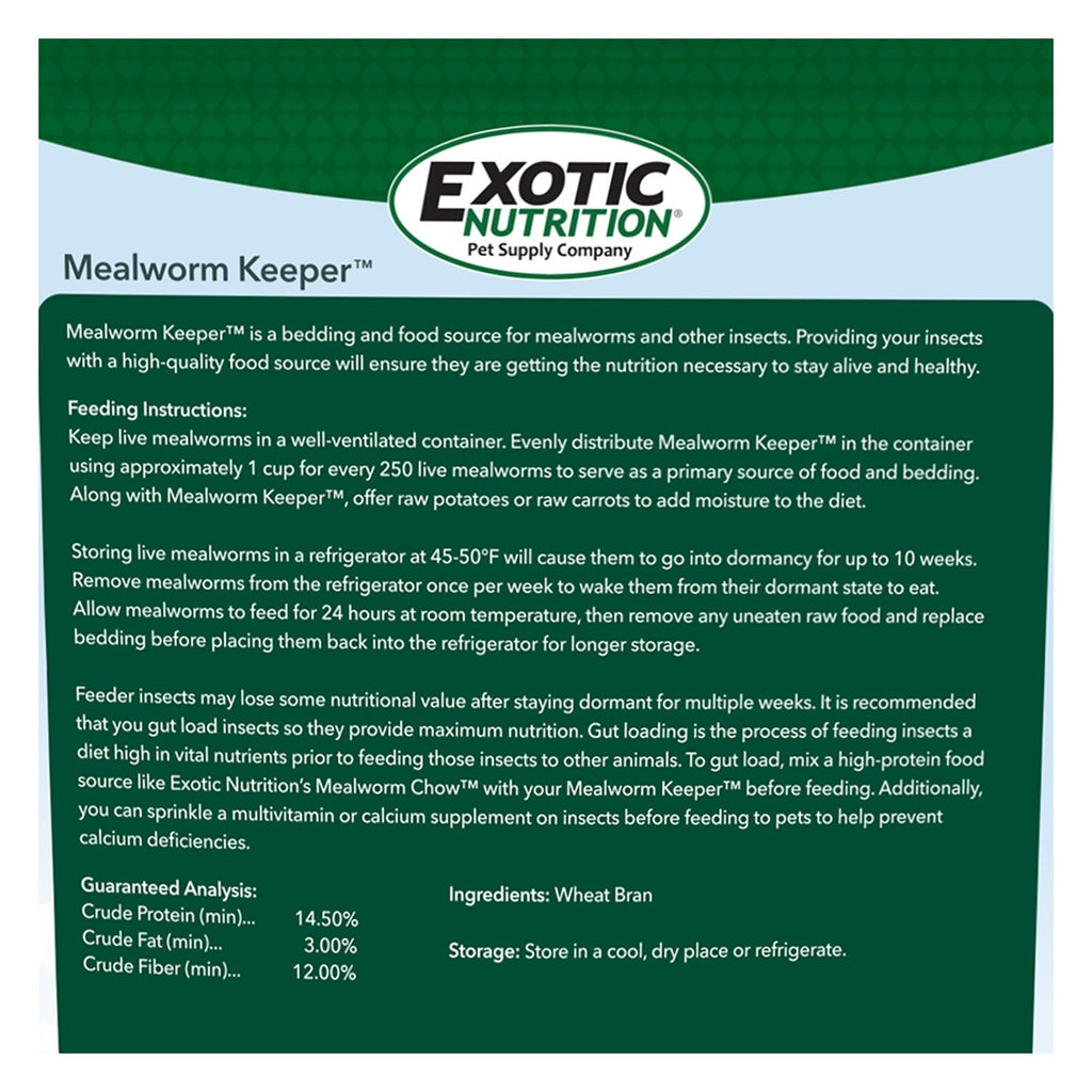 Mealworm Keeper Live Mealworm Food & Bedding