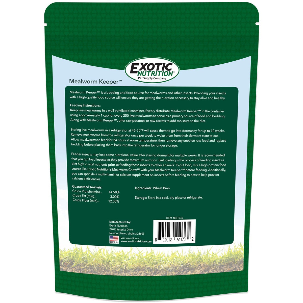 Mealworm Keeper Live Mealworm Food & Bedding