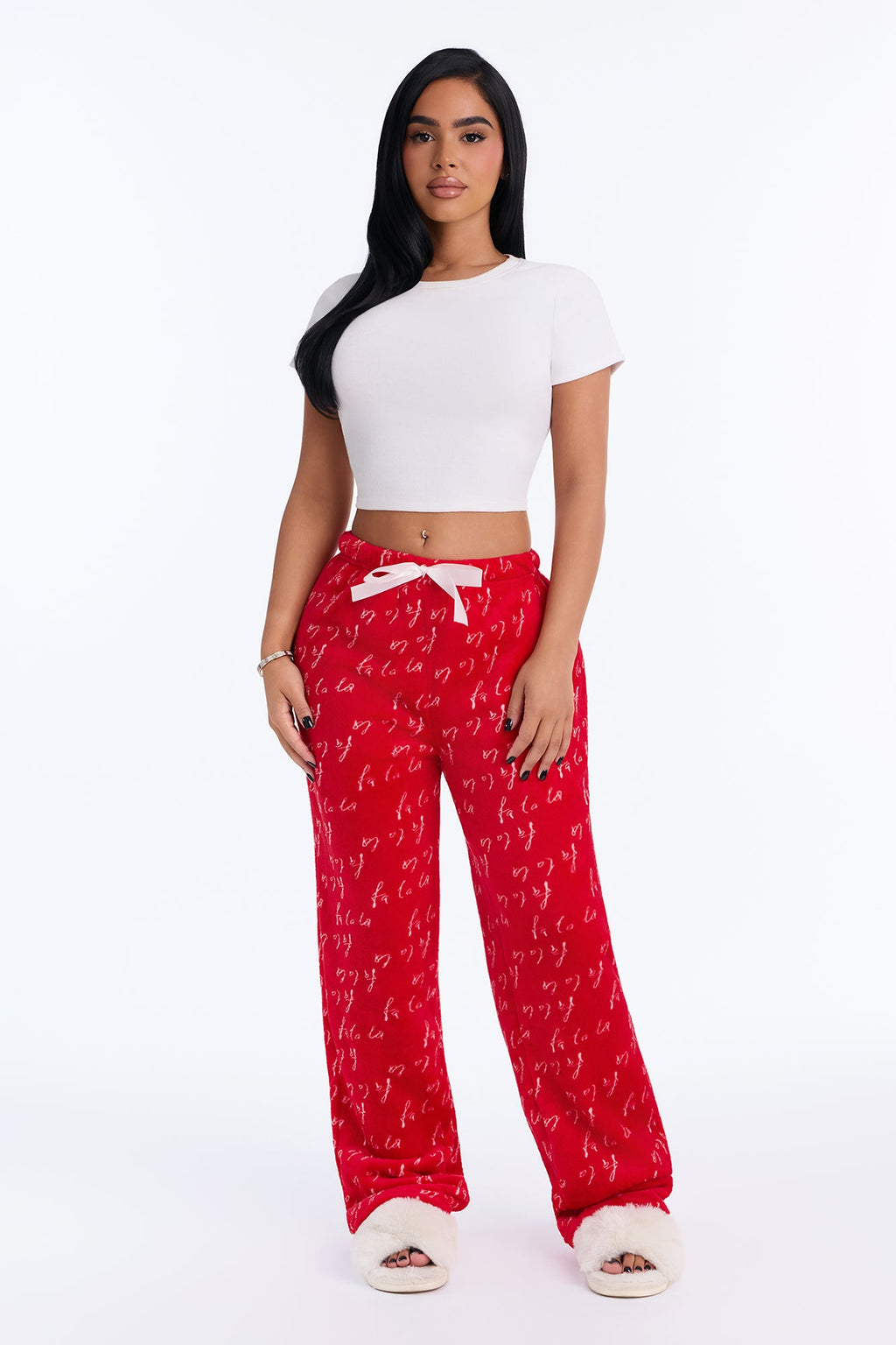 Fa La La PJ Pants - Red