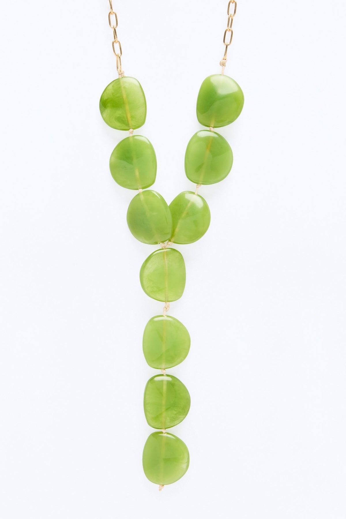 Serenity Found Lariat Necklace - Green