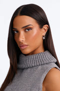 Soft Glam Hoop Earrings - Silver