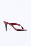 Take A Hint Faux Thong Heels - Wine