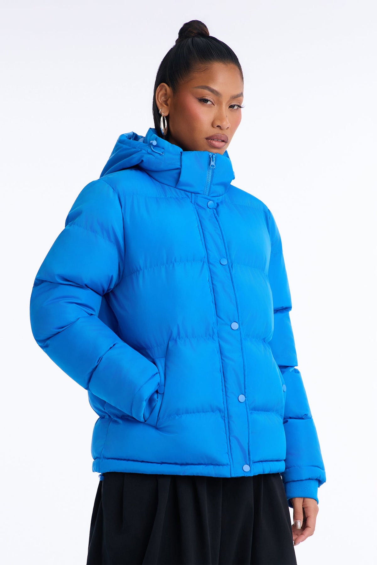 Speak My Mind Puffer Jacket - Royal