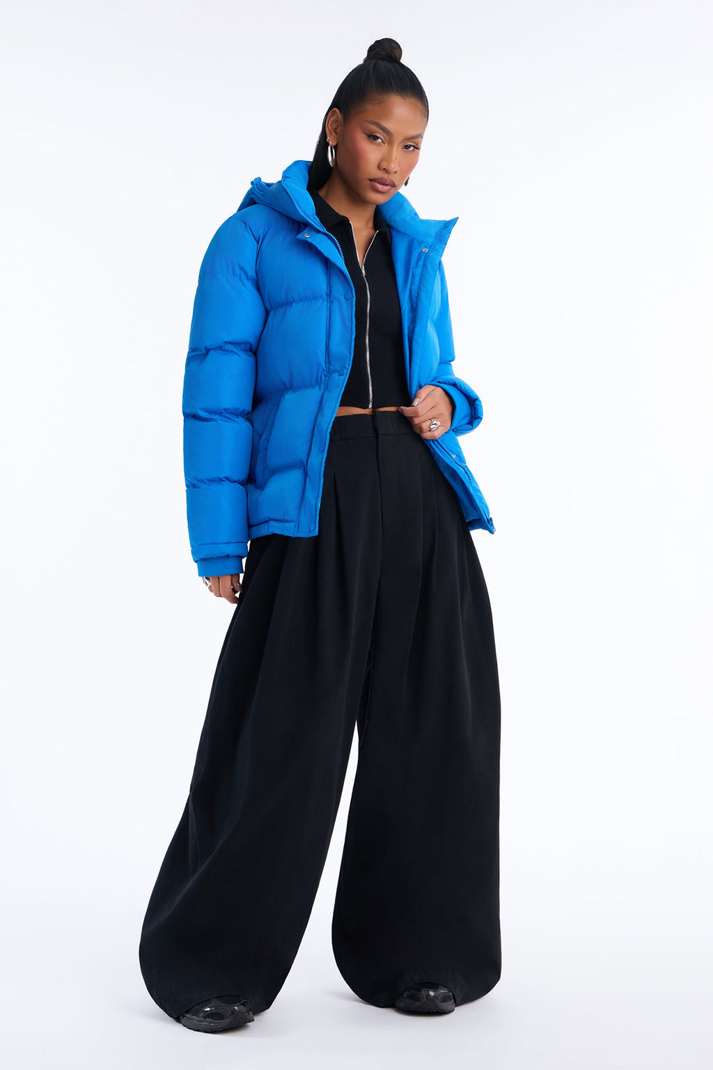 Speak My Mind Puffer Jacket - Royal