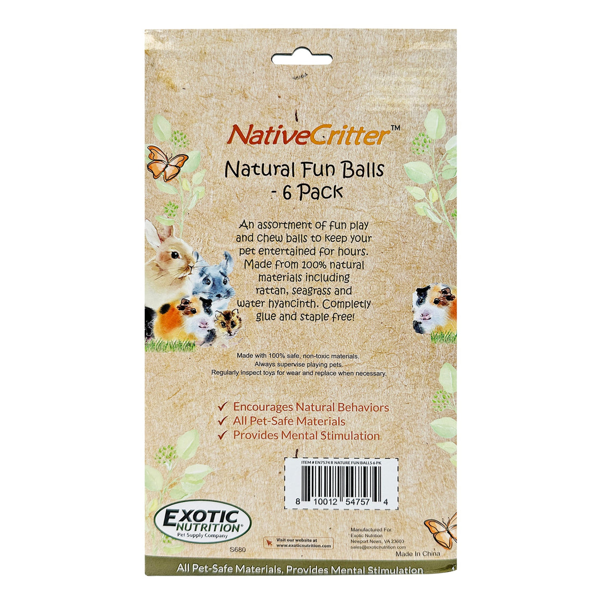 Natural Fun Balls 6 Pack