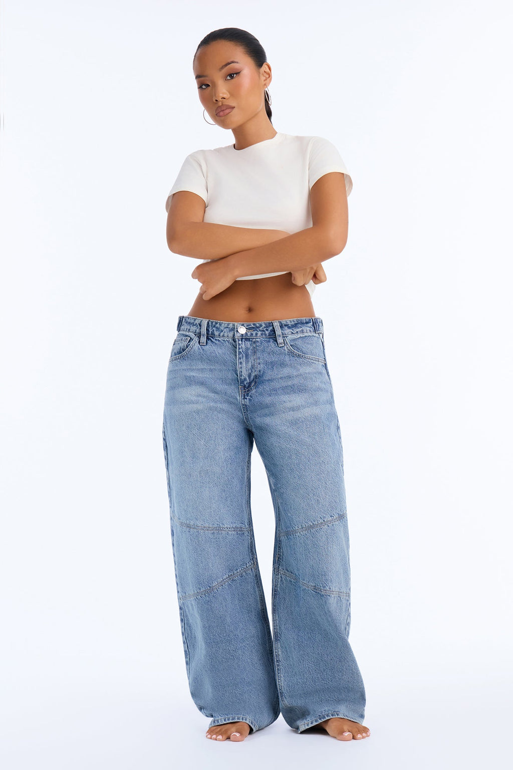 The Perfect Pair Waist Adjuster Loose Jeans - Light Wash