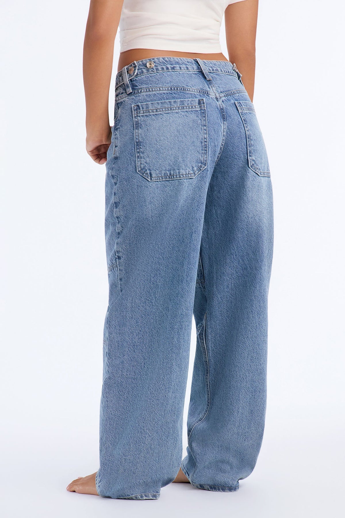 The Perfect Pair Waist Adjuster Loose Jeans - Light Wash