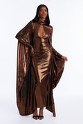 In My Own Lane Kaftan Maxi Dress - Bronze