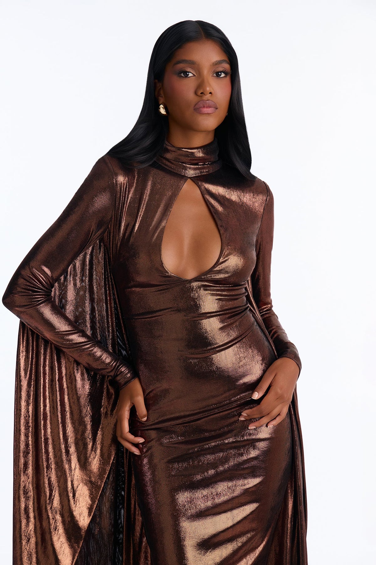 In My Own Lane Kaftan Maxi Dress - Bronze