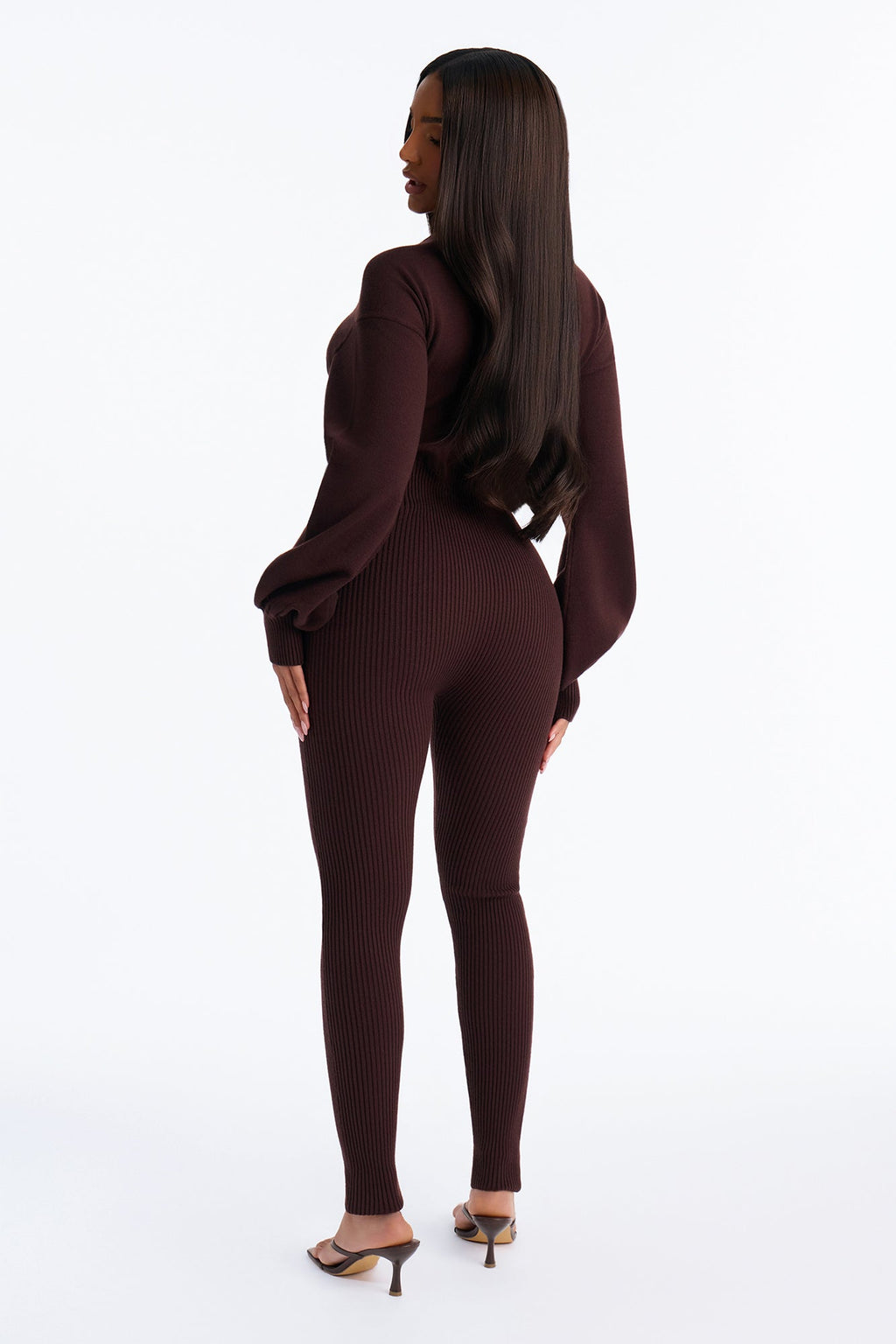Sweetest Thing Sweater Jumpsuit - Chocolate