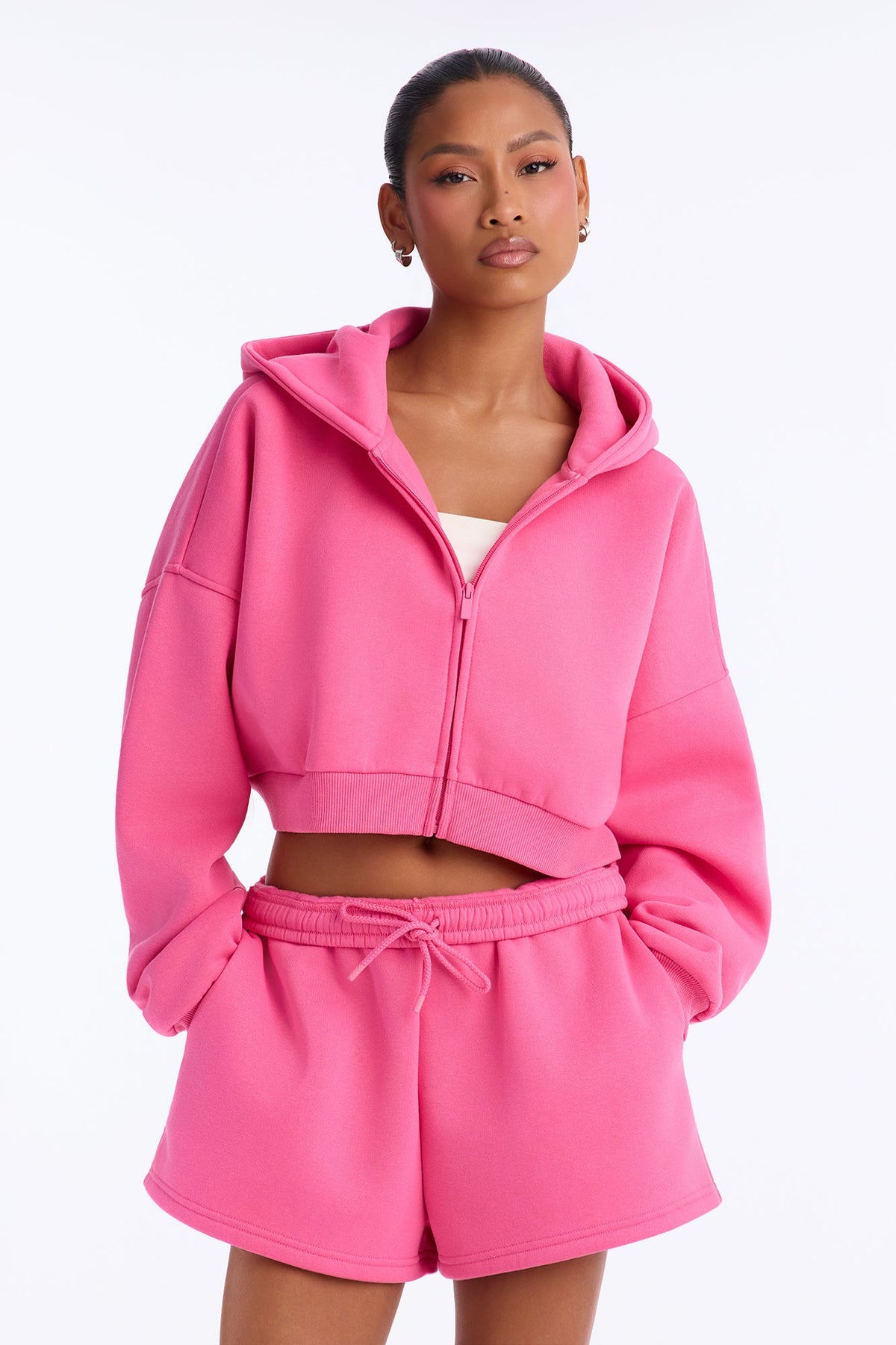 New Libby Fleece Sweat Short - Pink