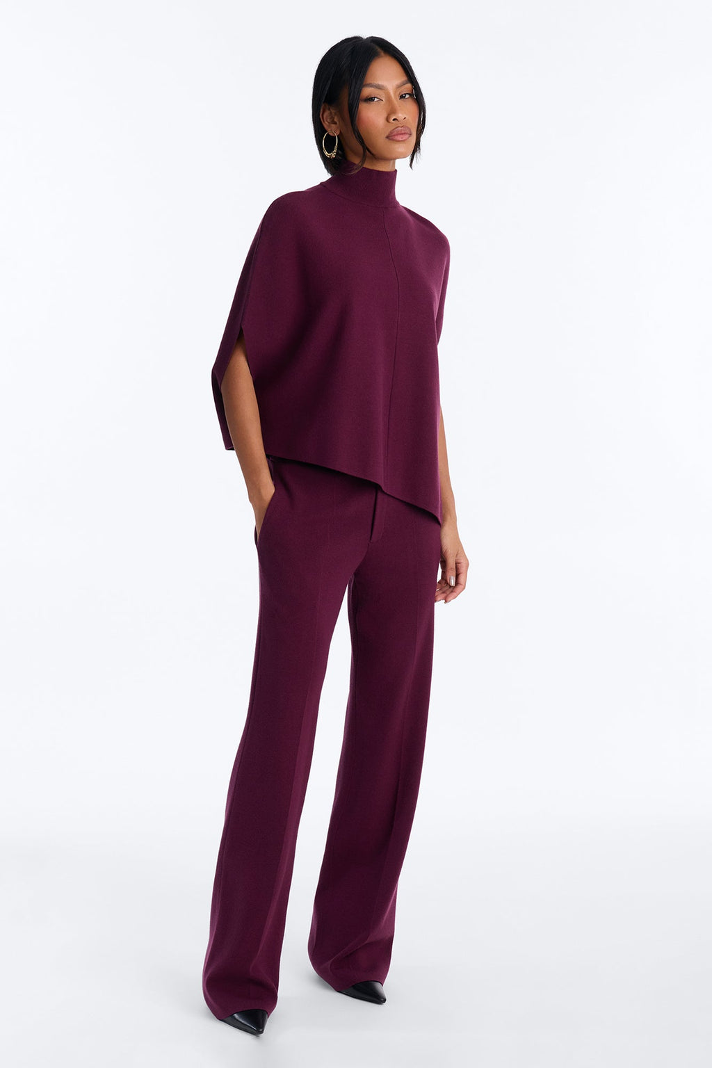 Emmaline Knit Pant Set - Plum