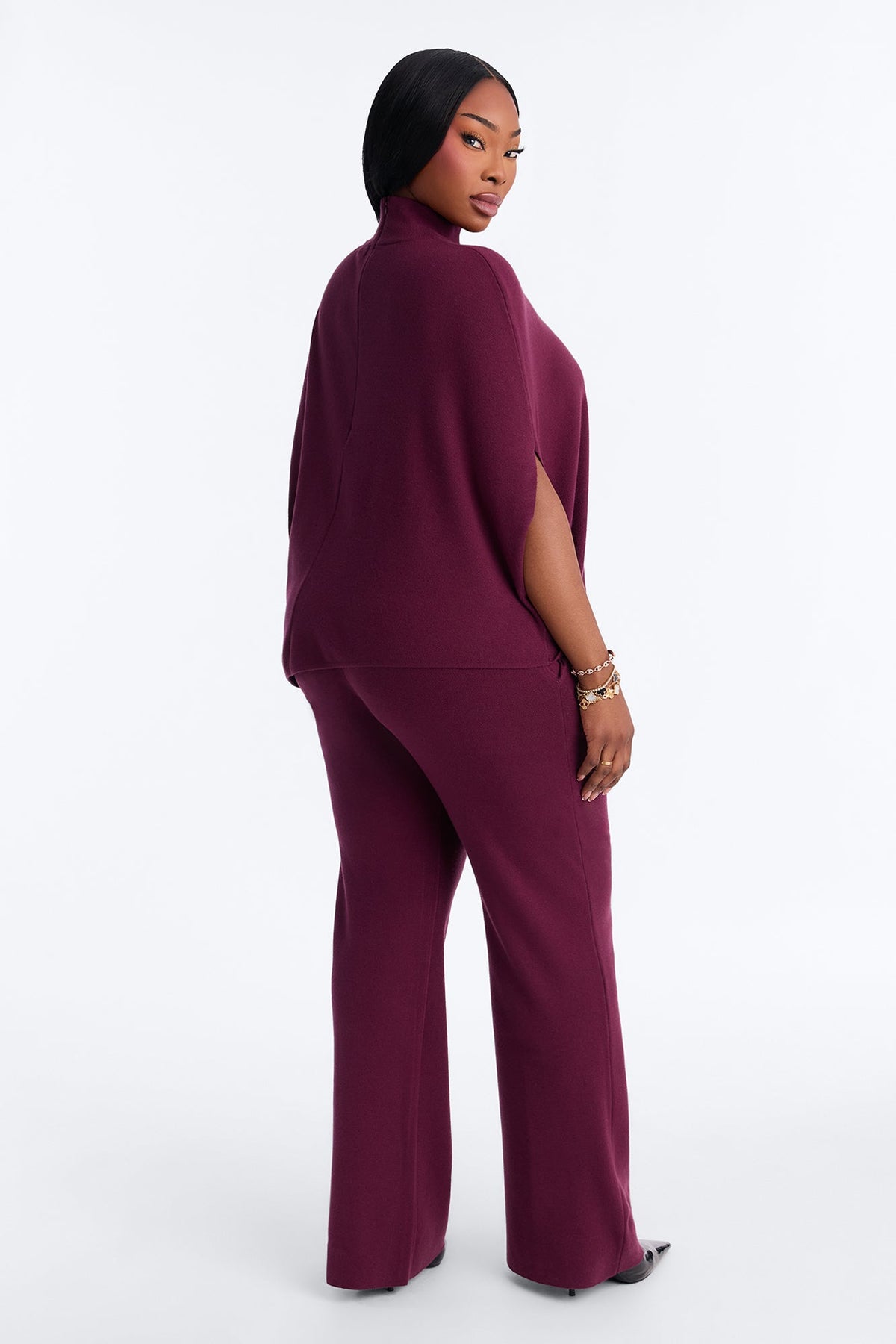 Emmaline Knit Pant Set - Plum