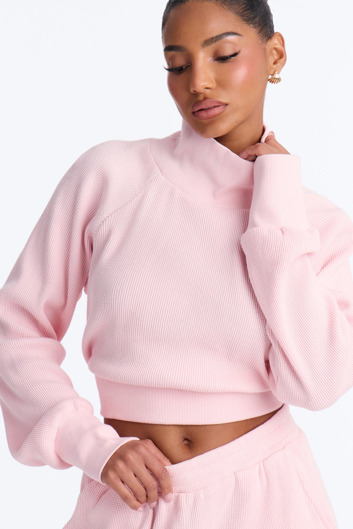 Casual Day Thermal Pant Set - Pink