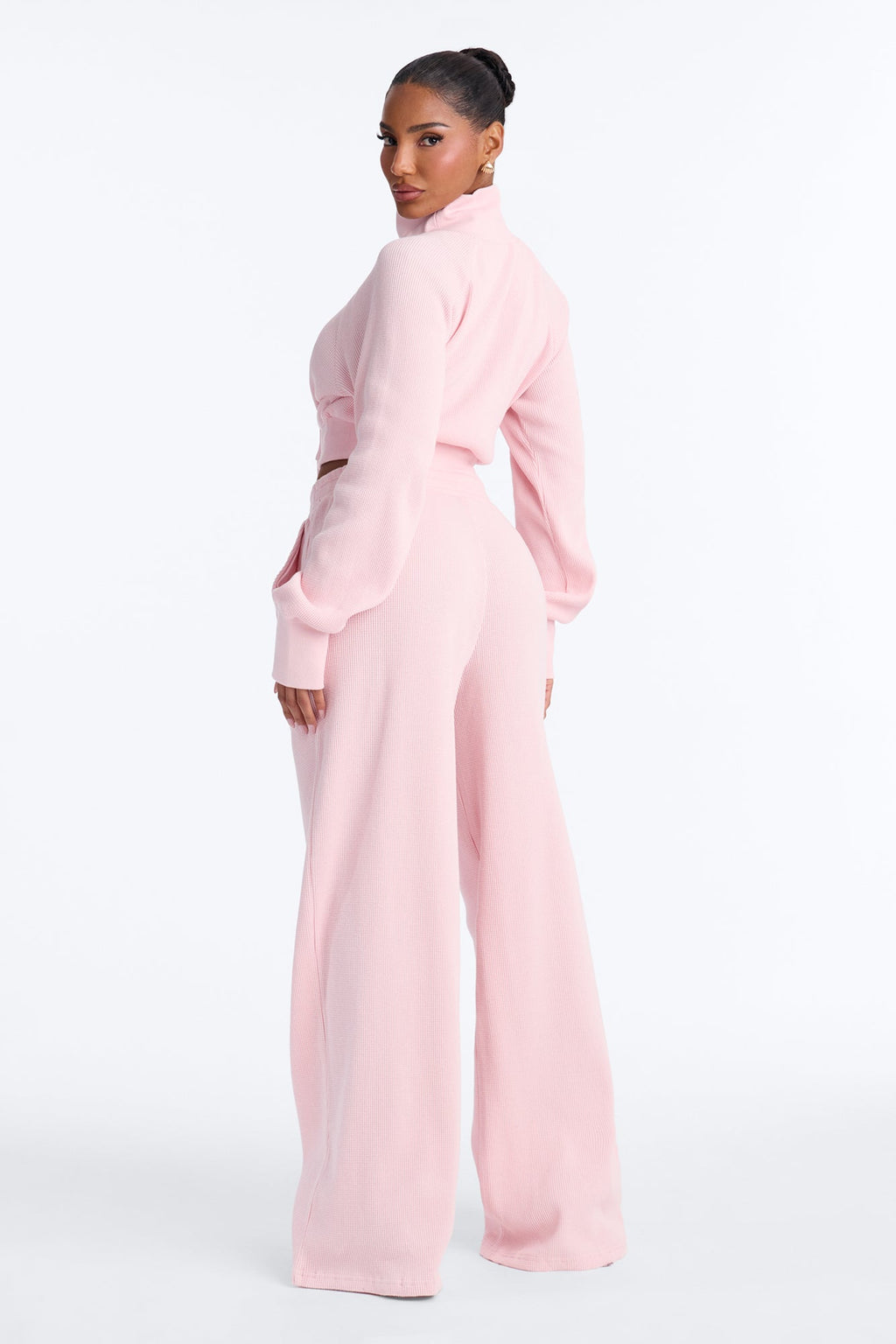 Casual Day Thermal Pant Set - Pink