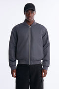 Hardy Faux Fur Bomber Jacket - Charcoal/combo
