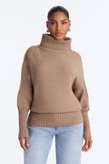 Keep Me Warm Chunky Funnel Neck Sweater - Taupe