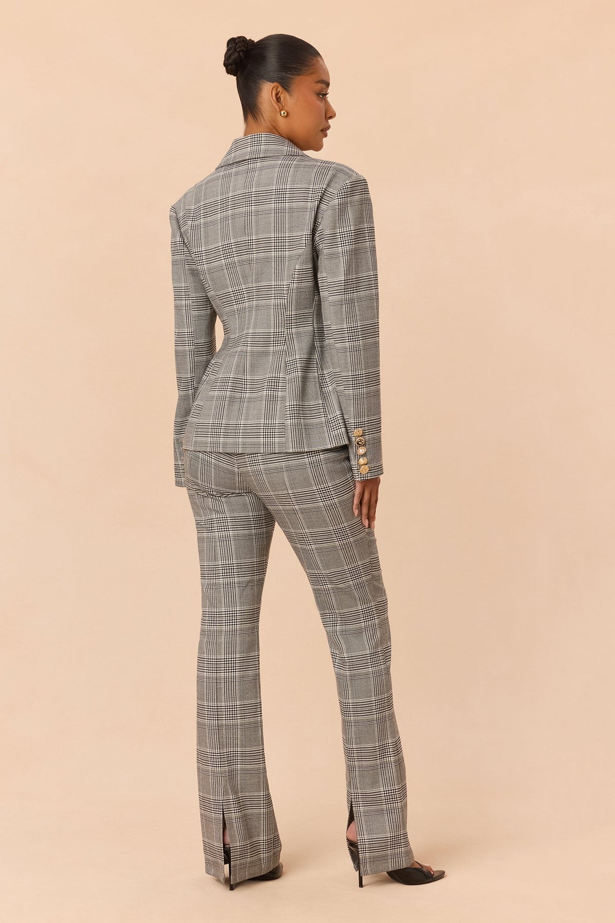 Railyn Blazer Pant Set - Grey/combo