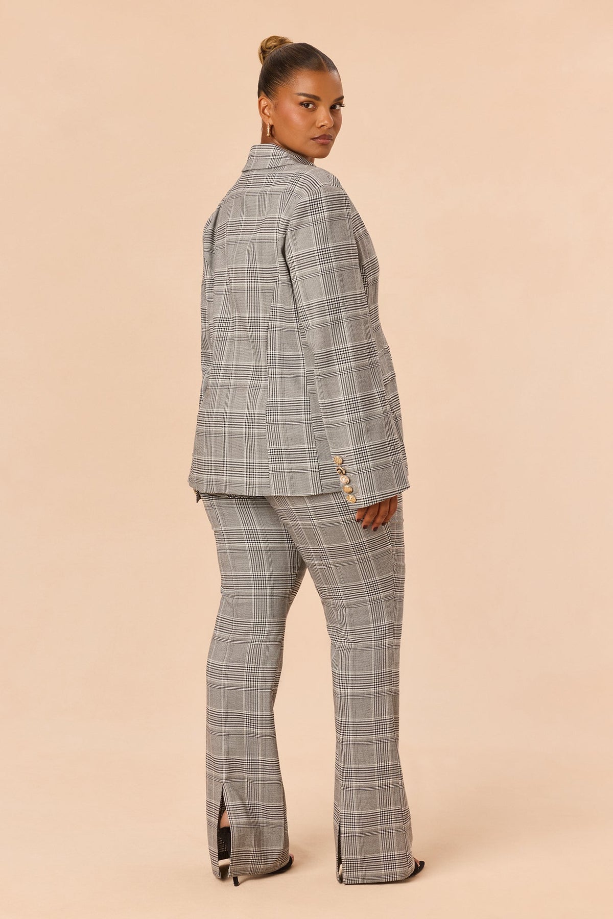 Railyn Blazer Pant Set - Grey/combo