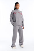 Uptown Classic Reversible Sweatshirt Fleece Pant Set - Heather/Combo