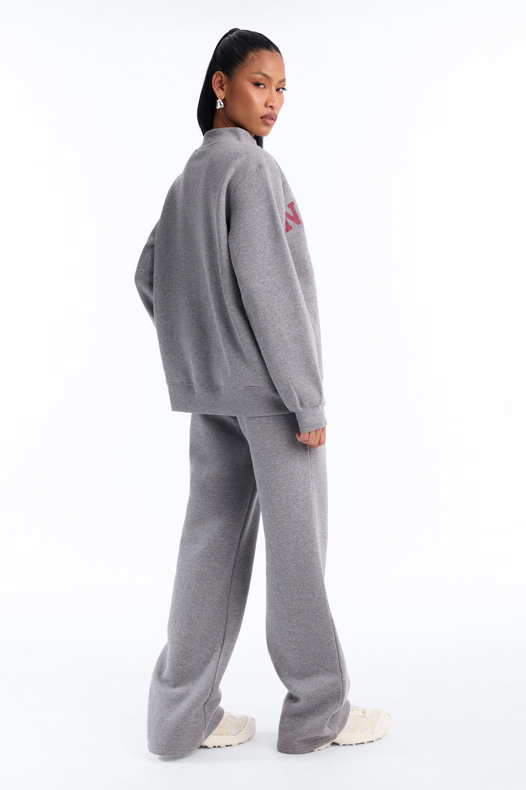 Uptown Classic Reversible Sweatshirt Fleece Pant Set - Heather/Combo