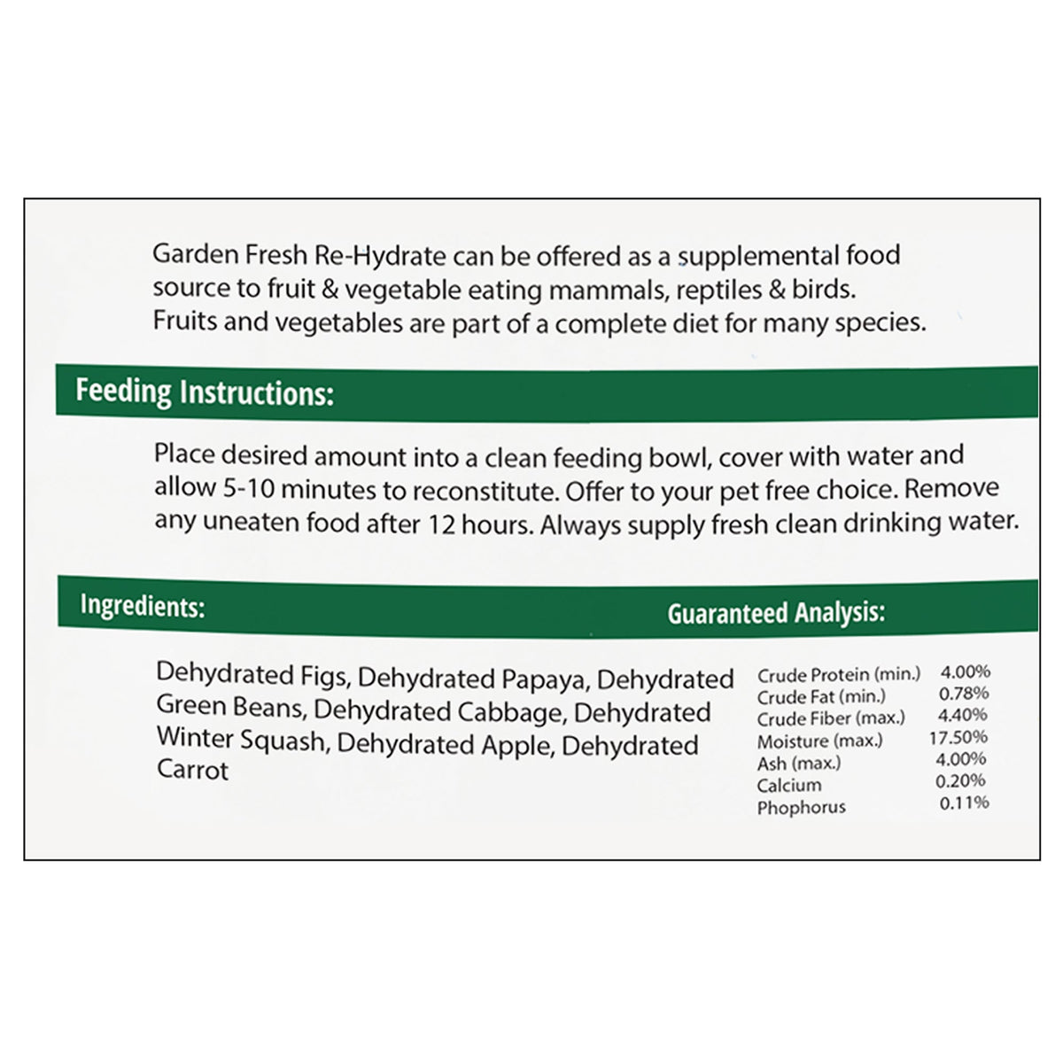 Garden Fresh Re-Hydrate