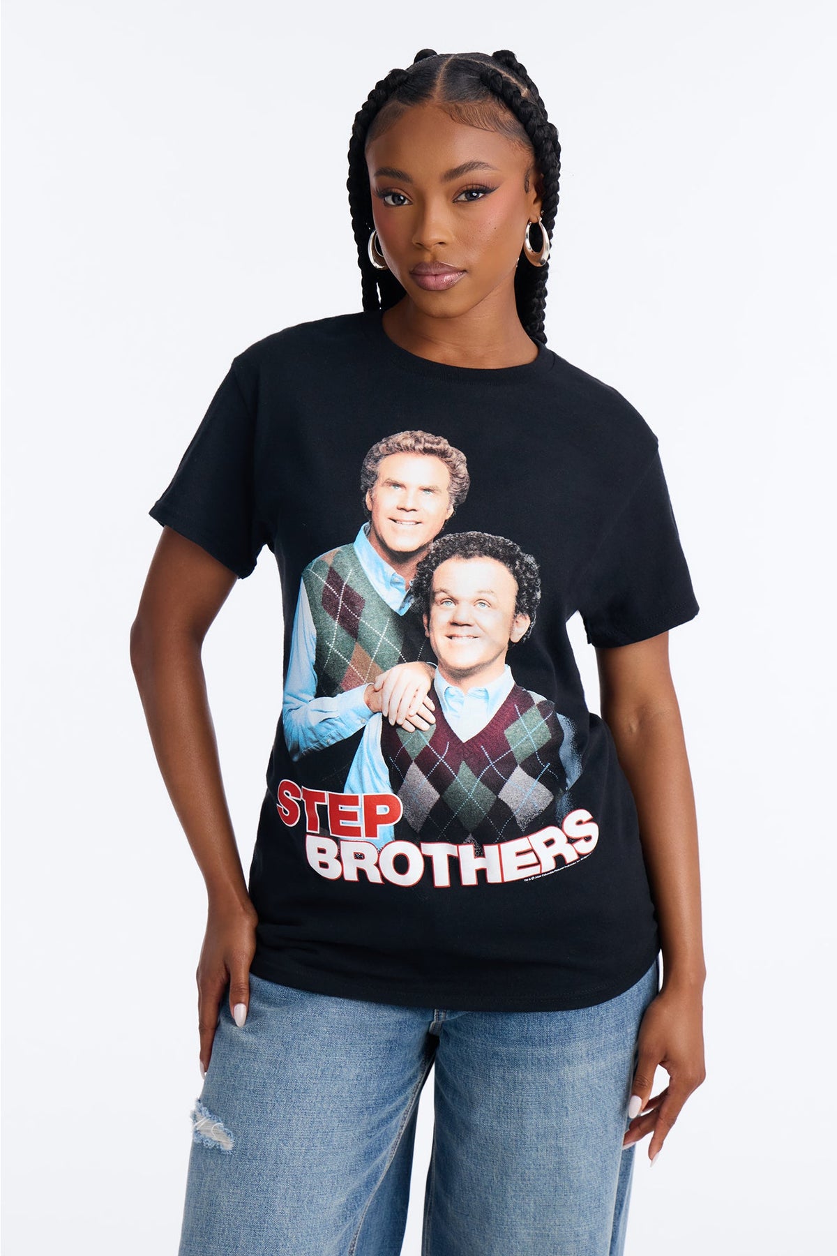 Step Brothers Classic Portrait Tee - Black