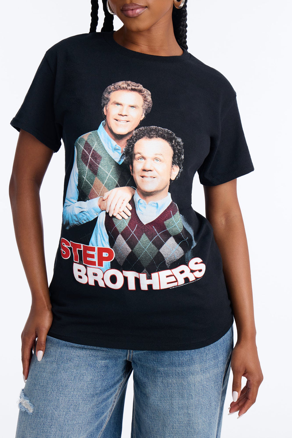 Step Brothers Classic Portrait Tee - Black